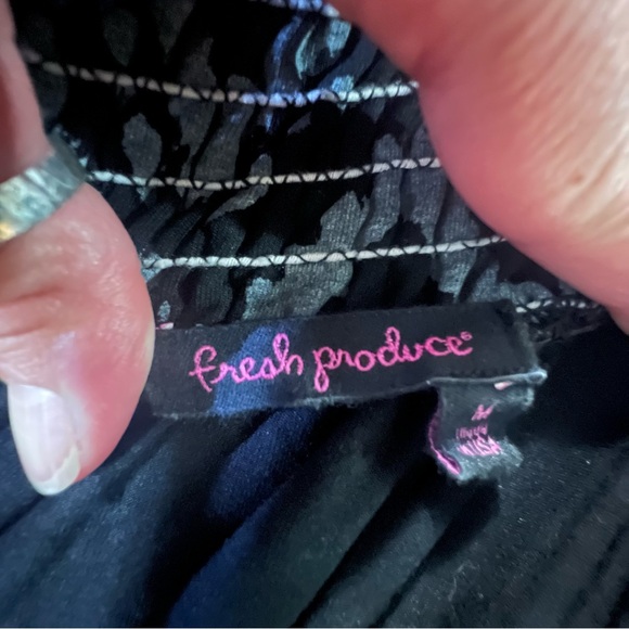 Fresh Produce Black and Silver Sleeveless Sundress | Vacation | Cotton | Casual - Picture 5 of 6